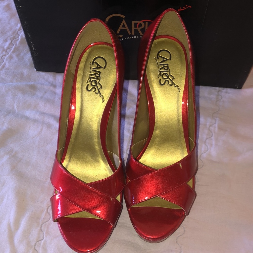 Ruby Red heels. 🔥 - Picture 4 of 6